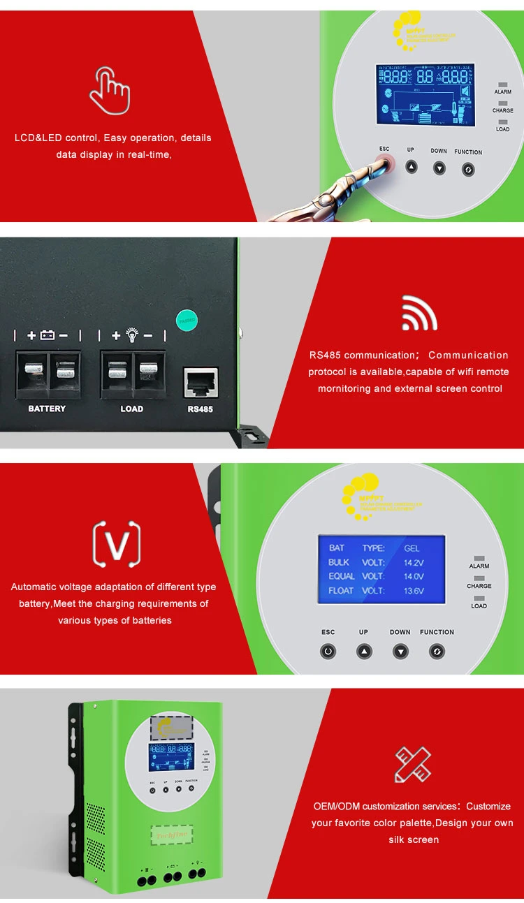 60A MPPT for Solar System MPPT Solar Charger Controller
